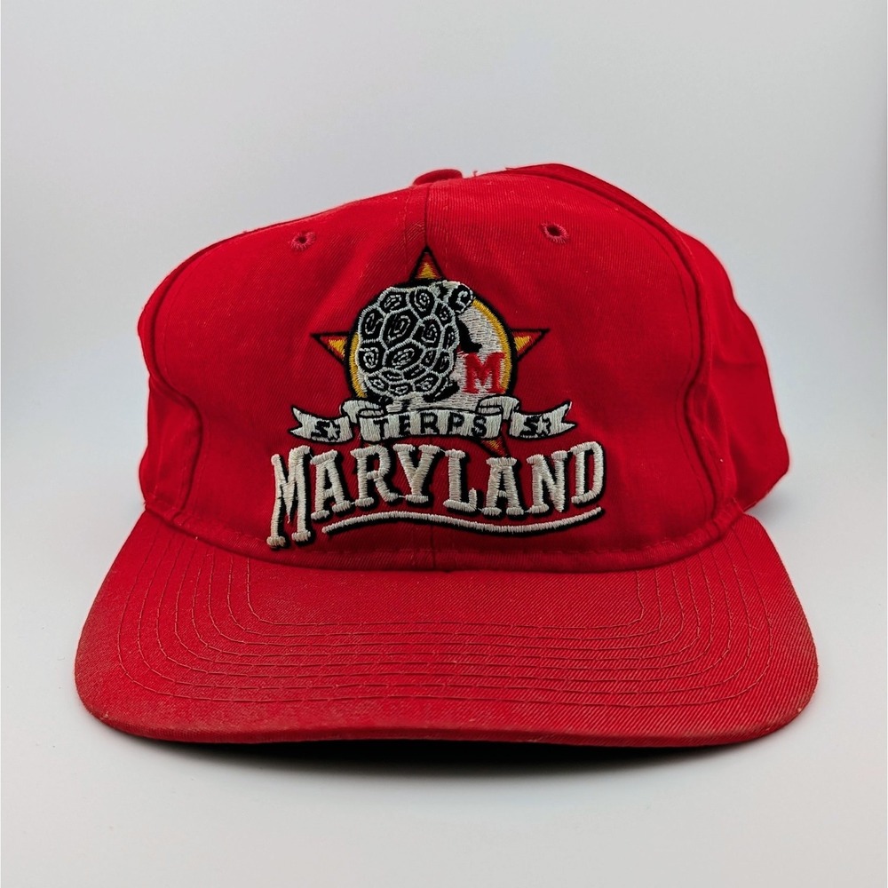 Vintage Maryland Terps Terrapins 90s Starter Snapback Logo Hat Cap NCAA